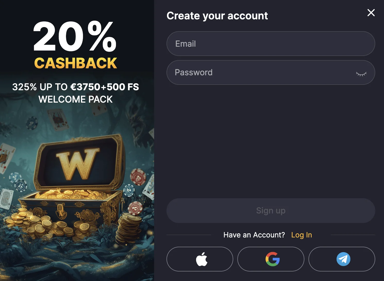 Winhero sing up